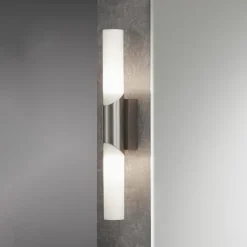 Splash væglampe, 2 lyskilder, mat nikkel