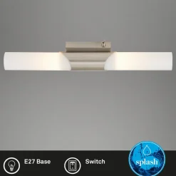 Splash væglampe, 2 lyskilder, mat nikkel