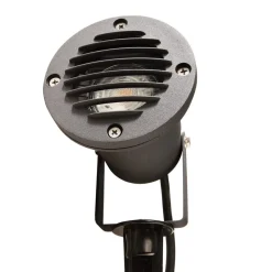 Spot med jordspyd, Ø 10 cm, sort, drejelig, IP65