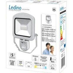 Spotlight Charlottenburg Sensor sølv 20W 4.000K