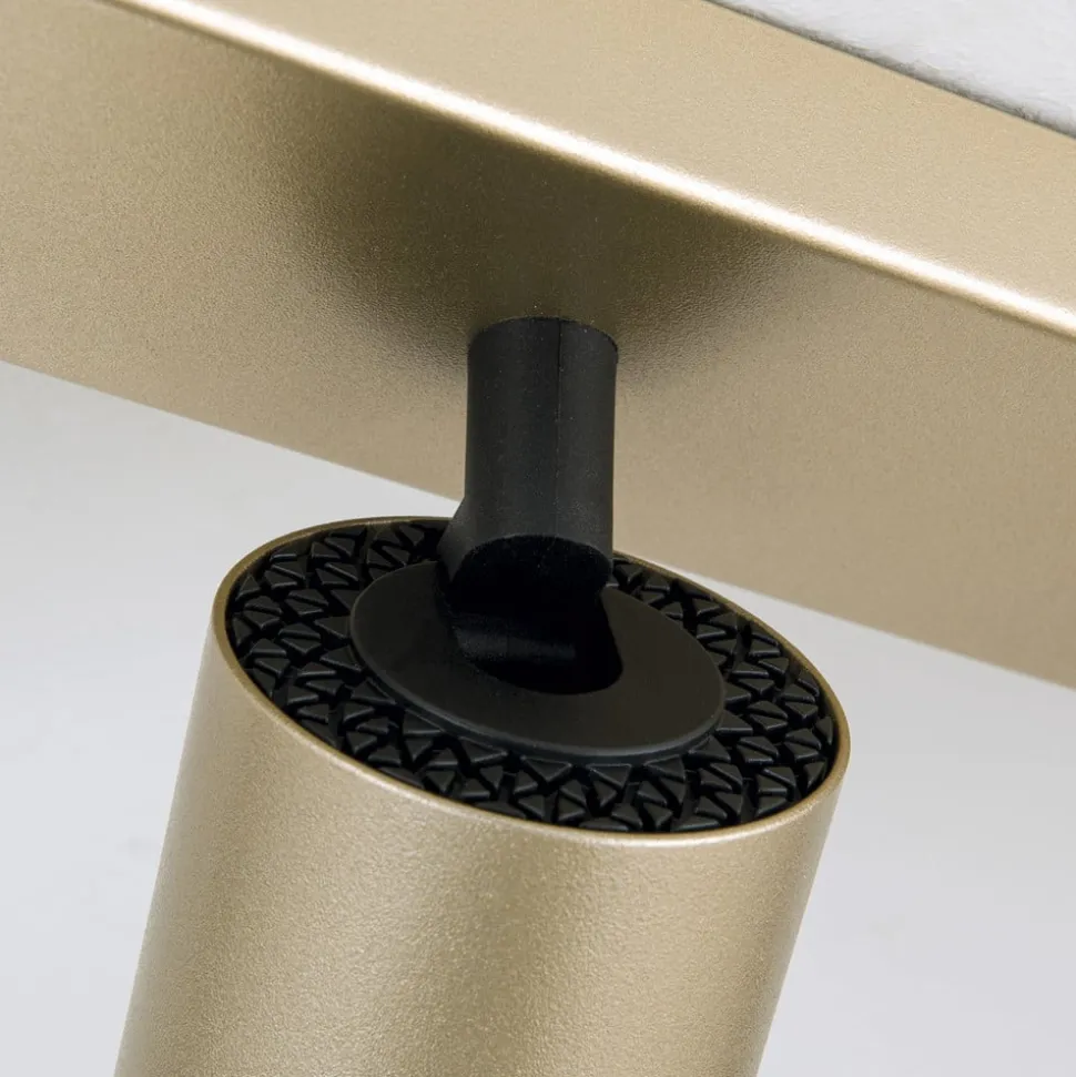 Spotlight Sean, 6 lyskilder, guldfarvet, metal, drejeligt monteret