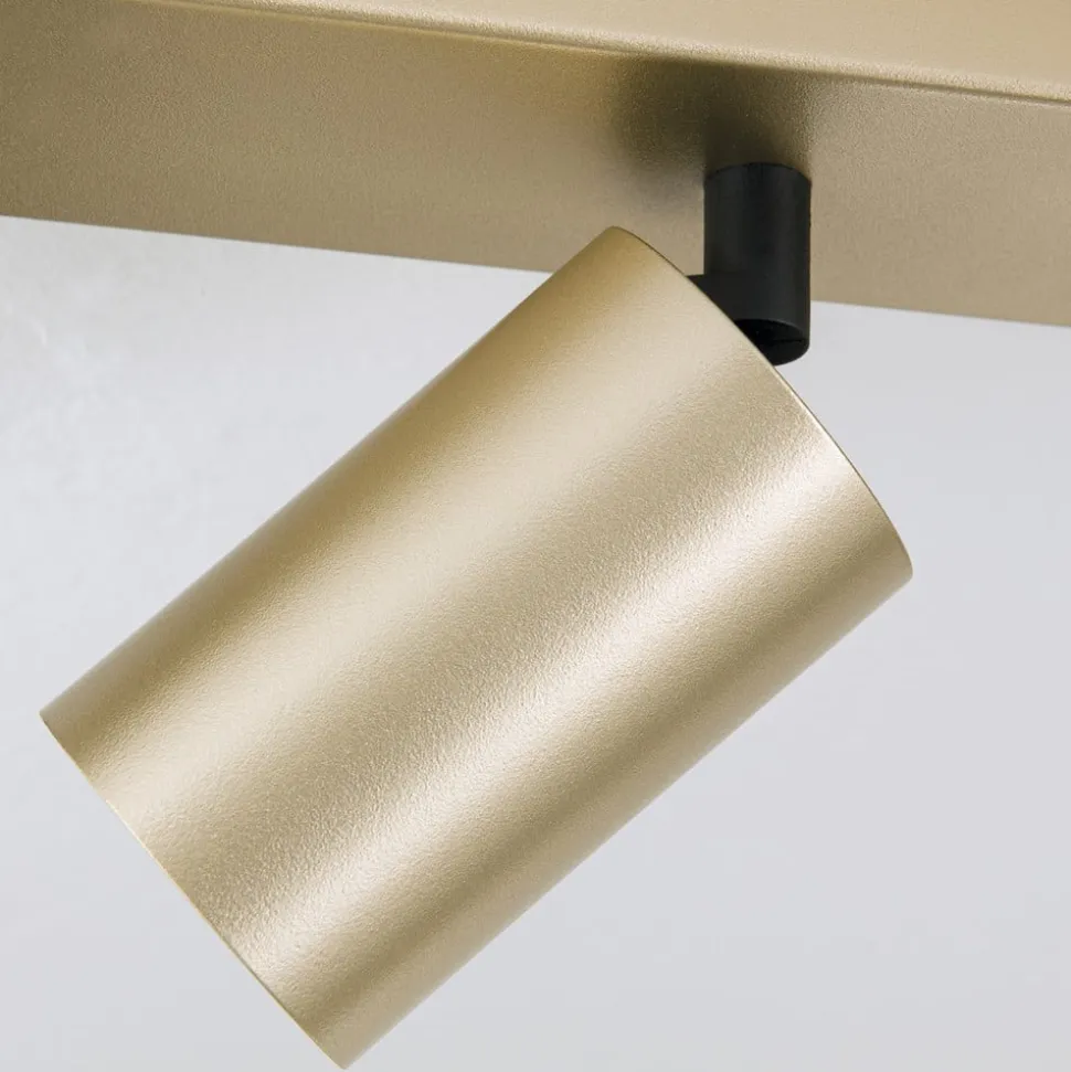 Spotlight Sean, 6 lyskilder, guldfarvet, metal, drejeligt monteret