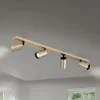Spotlight Sean, 4 lyskilder, guldfarvet, metal, drejeligt monteret