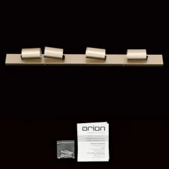 Spotlight Sean, 4 lyskilder, guldfarvet, metal, drejeligt monteret