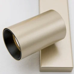 Spotlight Sean, 2 lyskilder, guldfarvet, metal, drejeligt monteret