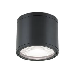 Sputnik LED-loftspot, IP65, Ø 14,5 cm, sort