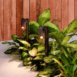 Spy LED lampe med jordspyd, mørkegrå, aluminium, højde 68,5 cm