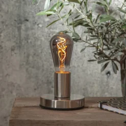 ST64 LED-filamentpære E27 3 W 1.800 K røgglas