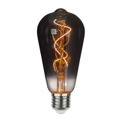 ST64 LED-filamentpære E27 3 W 1.800 K røgglas