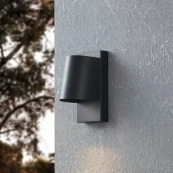 Stagnone udendørs LED-væglampe i sort