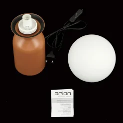 Stanley bordlampe, koralrød, højde 32 cm, keramik/glas