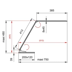 Starglass LED-bordlampe med glasfod