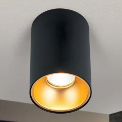 Starlight loftspot, rundt, sort