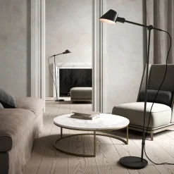 Stay gulvlampe op/ned, sort
