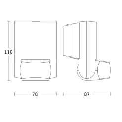 STEINEL IS 130-2 bevægelsessensor, antracit
