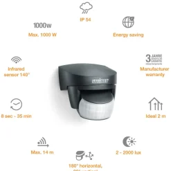 STEINEL IS 140-2 infrarød sensor, sort
