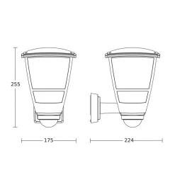 STEINEL L 10 S Udendørs væglampe med sensor sort