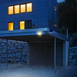 STEINEL XSolar L-S solcelledrevet LED-udendørs væglampe, sølvfarvet