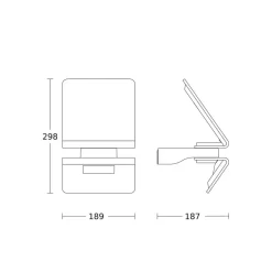 STEINEL XSolar L-S solcelledrevet LED-udendørs væglampe, sølvfarvet