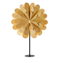 Stående stjerne Maravilla, guld/sort Højde 68 cm