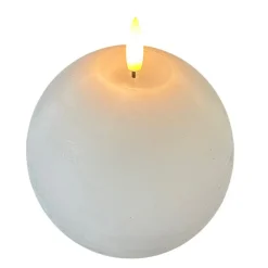 STERNTALER LED-vokslys, hvid, højde 13 cm, kugle, batteri