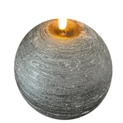 STERNTALER LED-vokslys, sort Højde 13 cm Kugle Batteri