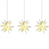 STERNTALER Lyskæde Stjerne, hvid Ø 12 cm 18 takker 3 lyskilder.