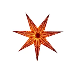 Sterntaler papirstjerne i fløjl, Ø 75 cm orange