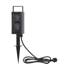 Stikdåse med stik-kabel, jordspyd