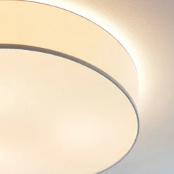 Stof-loftlampe Gordana i hvid, 57 cm