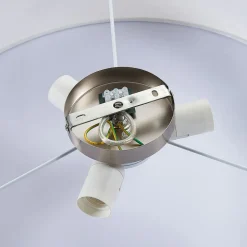 Stof-loftlampe Gordana i hvid, 57 cm