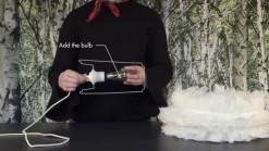 Stor designer pendellampe Eos i hvid