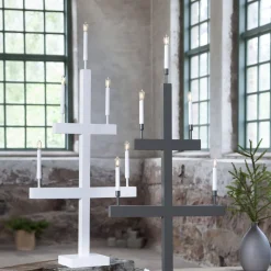 Storm vinduesstage, 5 lyskilder, 118 cm, hvid