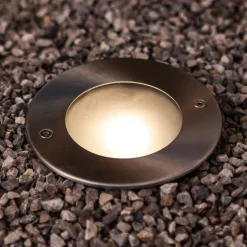 Strata LED nedgravningslampe, Ø 12 cm, aluminium, 90°, IP67