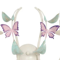 Summer væglampe, hvid/grøn/pink, bredde 25 cm, stål, 2 lyskilder