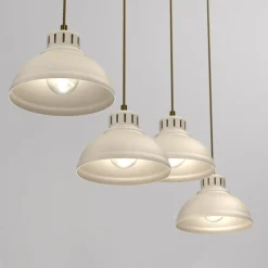 Sven hængelampe, 4 lyskilder, beige, stål