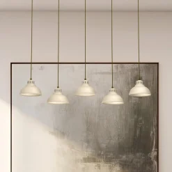 Sven hængelampe, 5 lyskilder, beige, stål