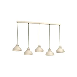 Sven hængelampe, 5 lyskilder, beige, stål