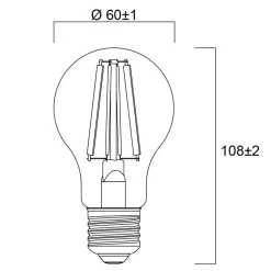 Sylvania E27 filament LED-pære 4W 2.700 K 840 lm