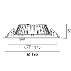Sylvania LED-downlight Insaver Slim, IP44, Ø 17,5 cm, sensor