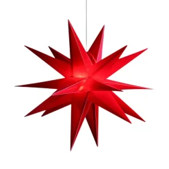 18-tak XL- plast stjerne til ude brug - rød