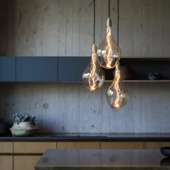 Tala hængelampe Triple Pendant rund, E27 klar, hvid/messing