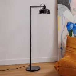 Tatawin gulvlampe, sort, stål/glas, højde 148 cm