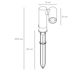 Tatum LED jordspydslygte med drejeligt spotlys
