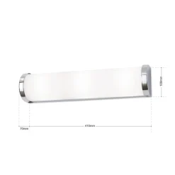 Tea væglampe, 41 cm, krom