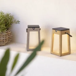 Tecka soldrevet LED-lanterne, bærbar, DuraTek 25cm