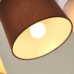 Tekstil hængelampe Hermina, 5 lyskilder