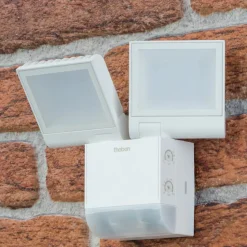 Theben udendørs LED-væglampe theLeda S17-100, hvid, sensor