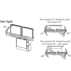 Theben udendørs LED-væglampe theLeda S17-100, hvid, sensor