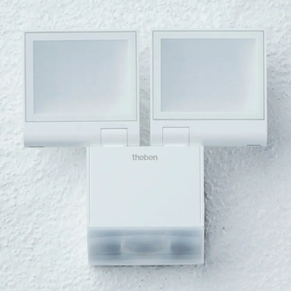 Theben udendørs LED-væglampe theLeda S17-100, hvid, sensor